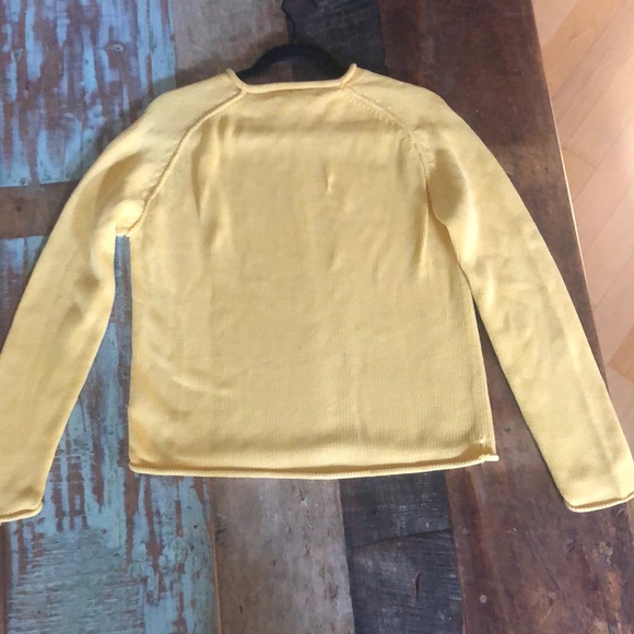 Tommy Hilfiger Yellow Pullover Unisex Sweatshirt Size M - Picture 4 of 5